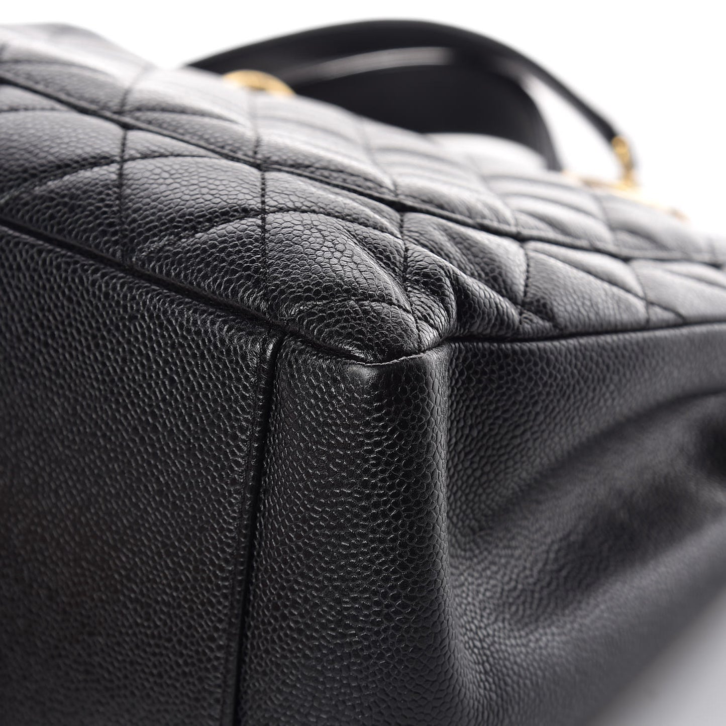 Caviar Quilted Grand Shopping Tote GST Black