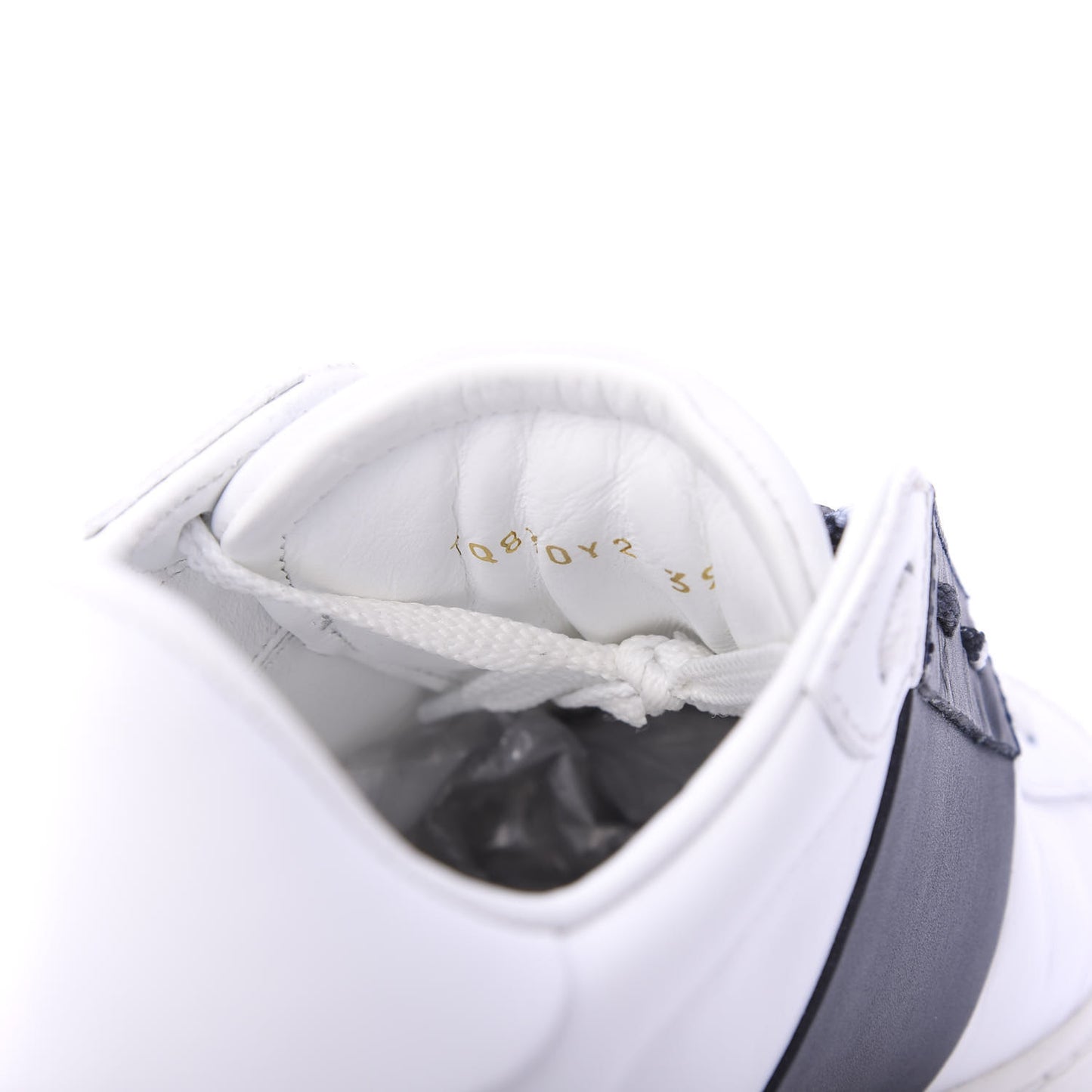 Calfskin Mens Rockstud Open Sneakers 39 White Marine
