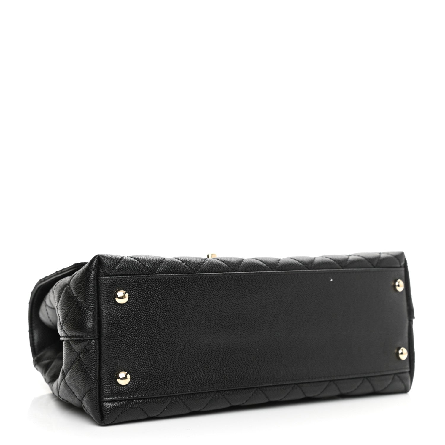 Chanel Caviar Lizard Embossed Quilted Small Coco Handle Flap Black 4 of 11