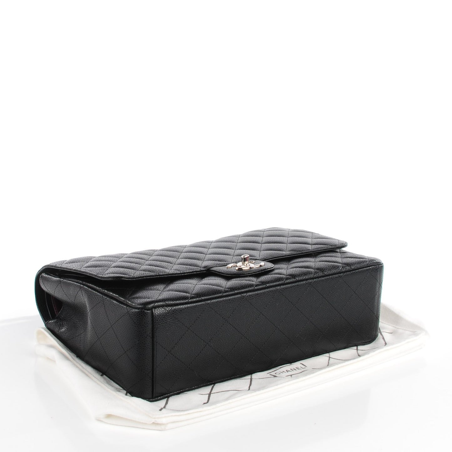 Caviar Quilted Maxi Double Flap Black