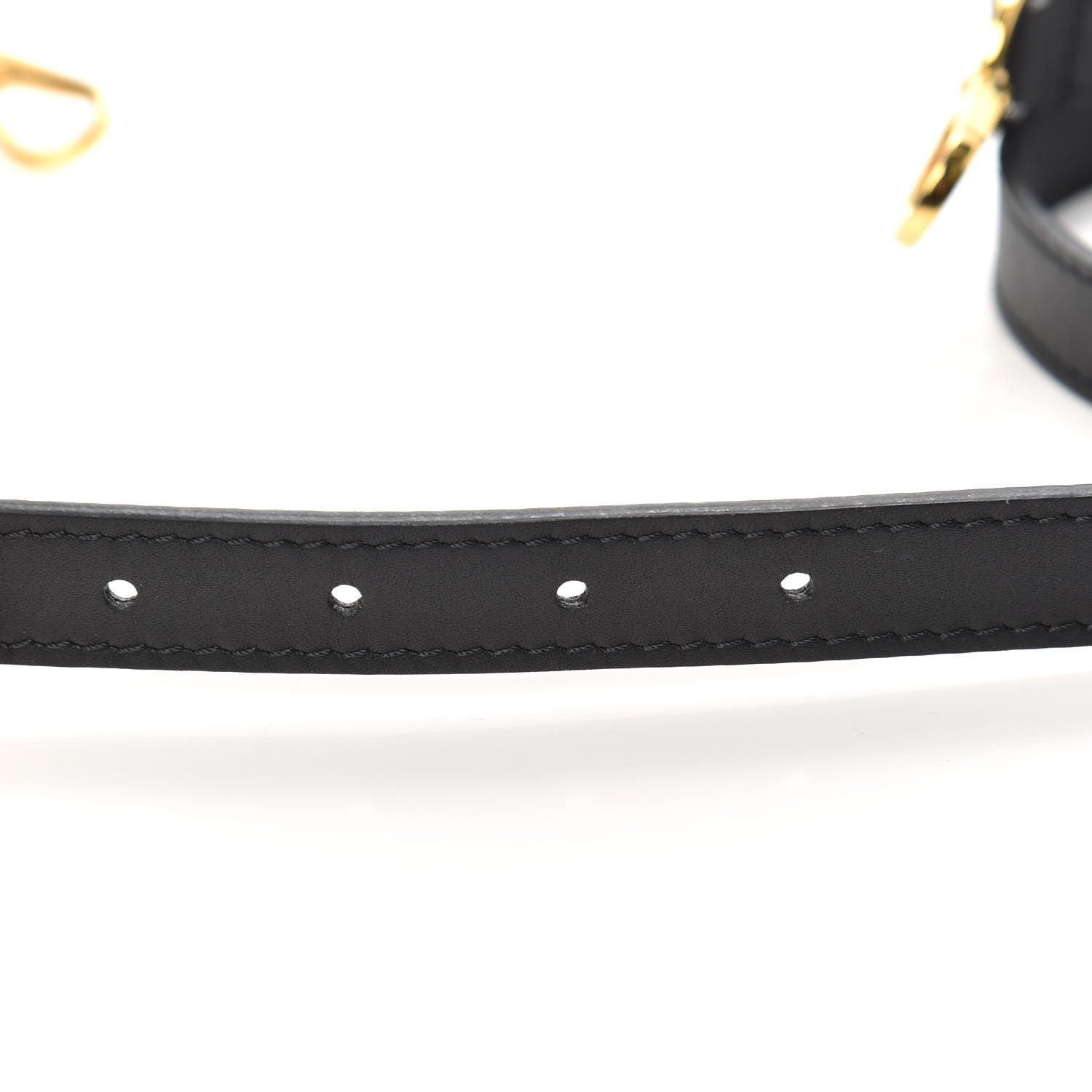 Louis Vuitton Calfskin 20mm Adjustable Shoulder Strap Black 4 of 4