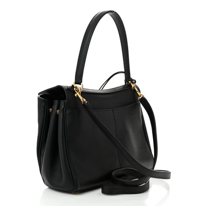 Balenciaga Natural Smooth Calfskin Small Rodeo Top Handle Handbag Black 3 of 11