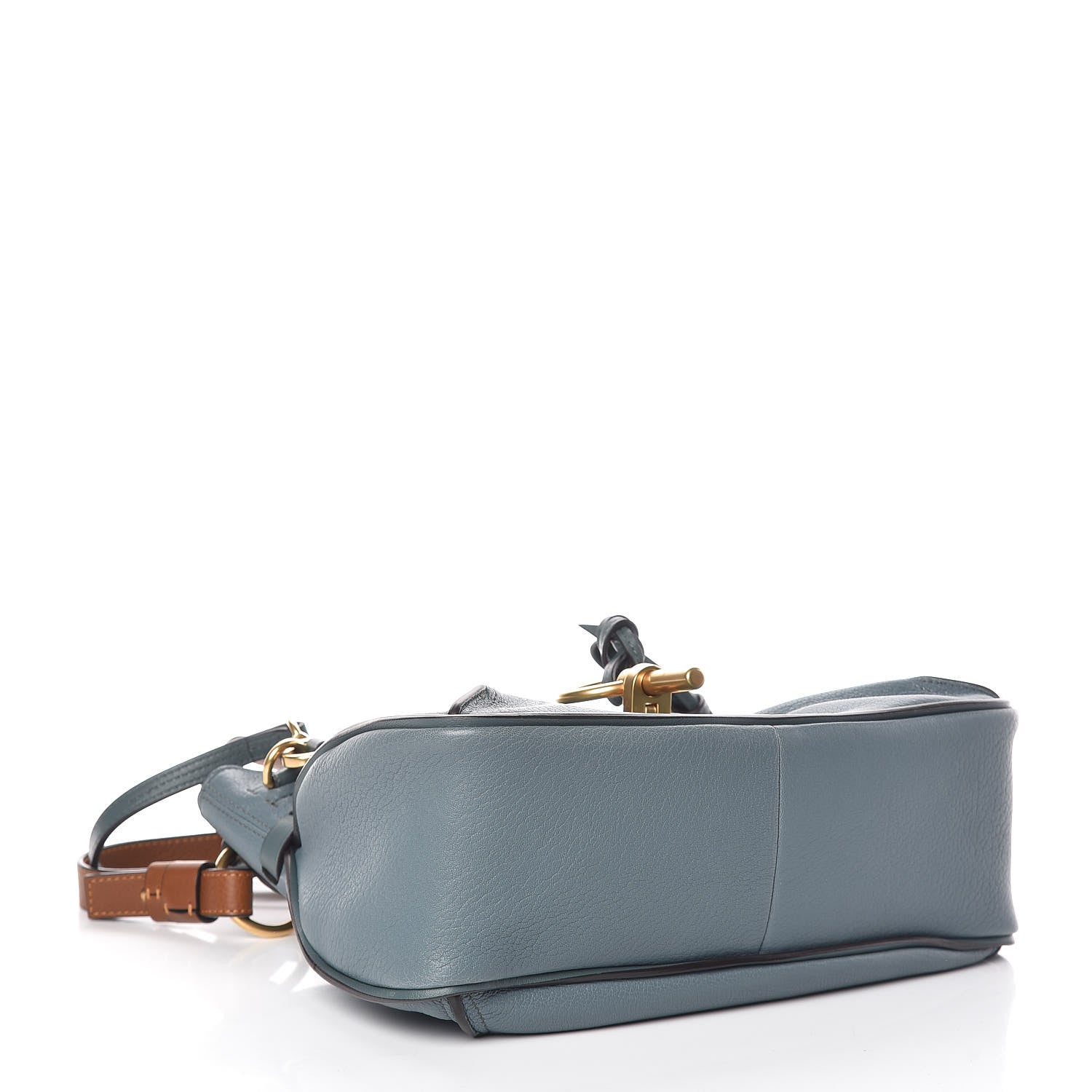 Chloe Grained Lambskin Calfskin Small Lexa Shoulder Bag Cloudy Blue 4 of 8