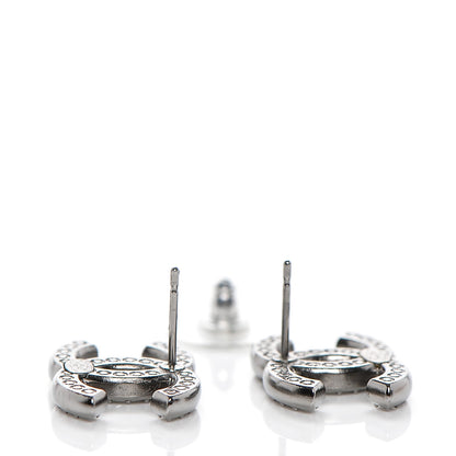 Chanel Ruthenium Crystal CC Earrings 3 of 4