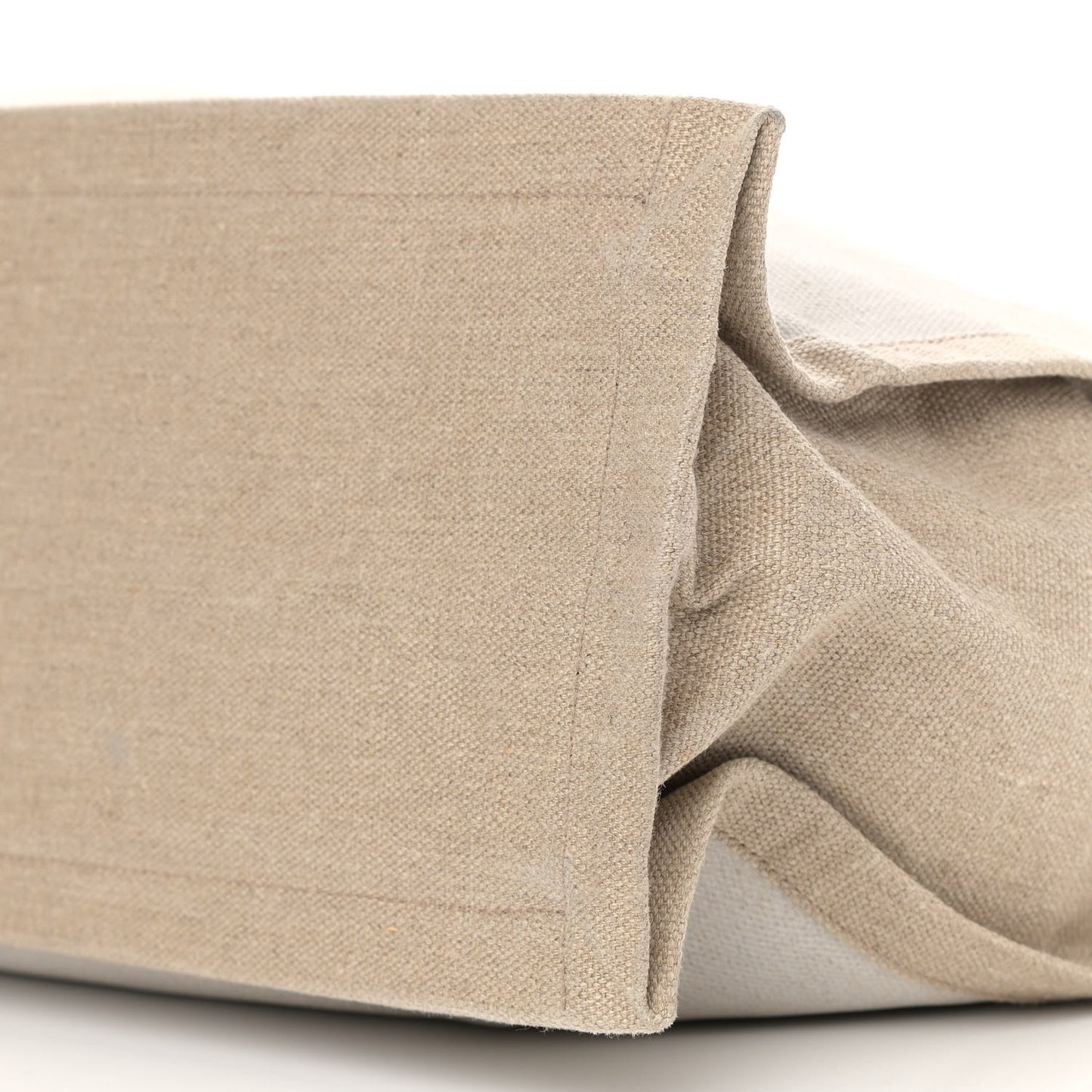 Linen Calfskin Rive Gauche Tote Optic White