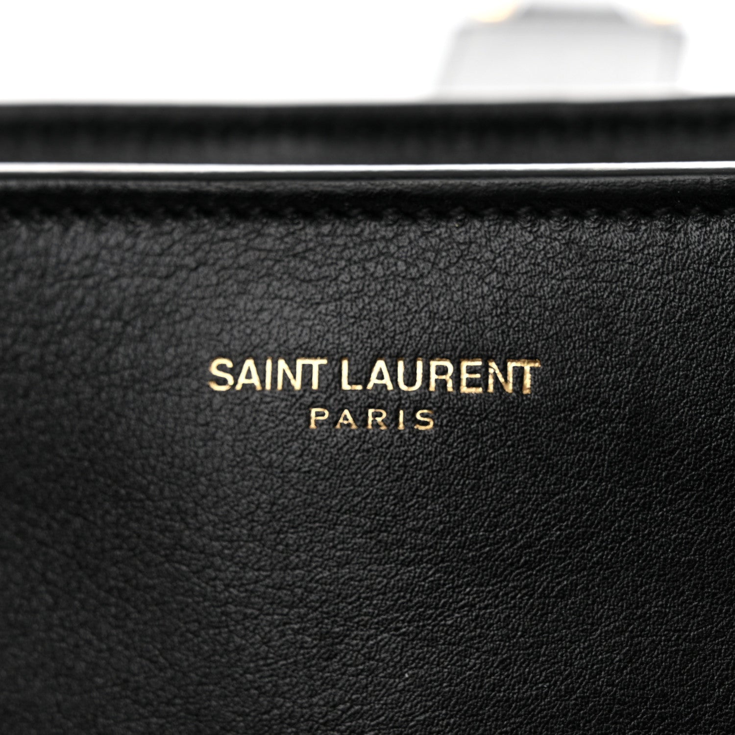 Saint Laurent Smooth Calfskin Small Cabas Monogram Black 6 of 10