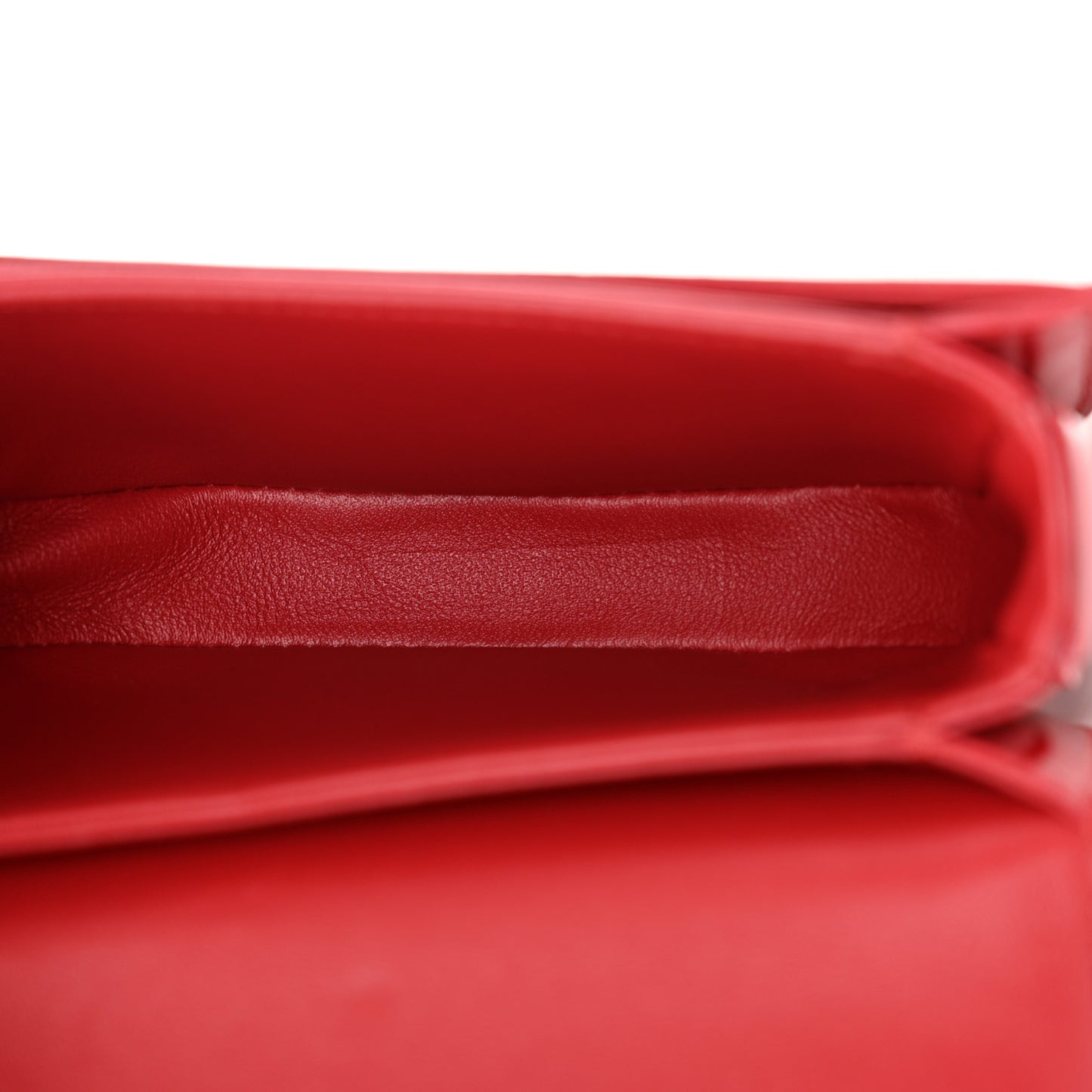Shiny Calfskin Triomphe Mini Besace Clea Red