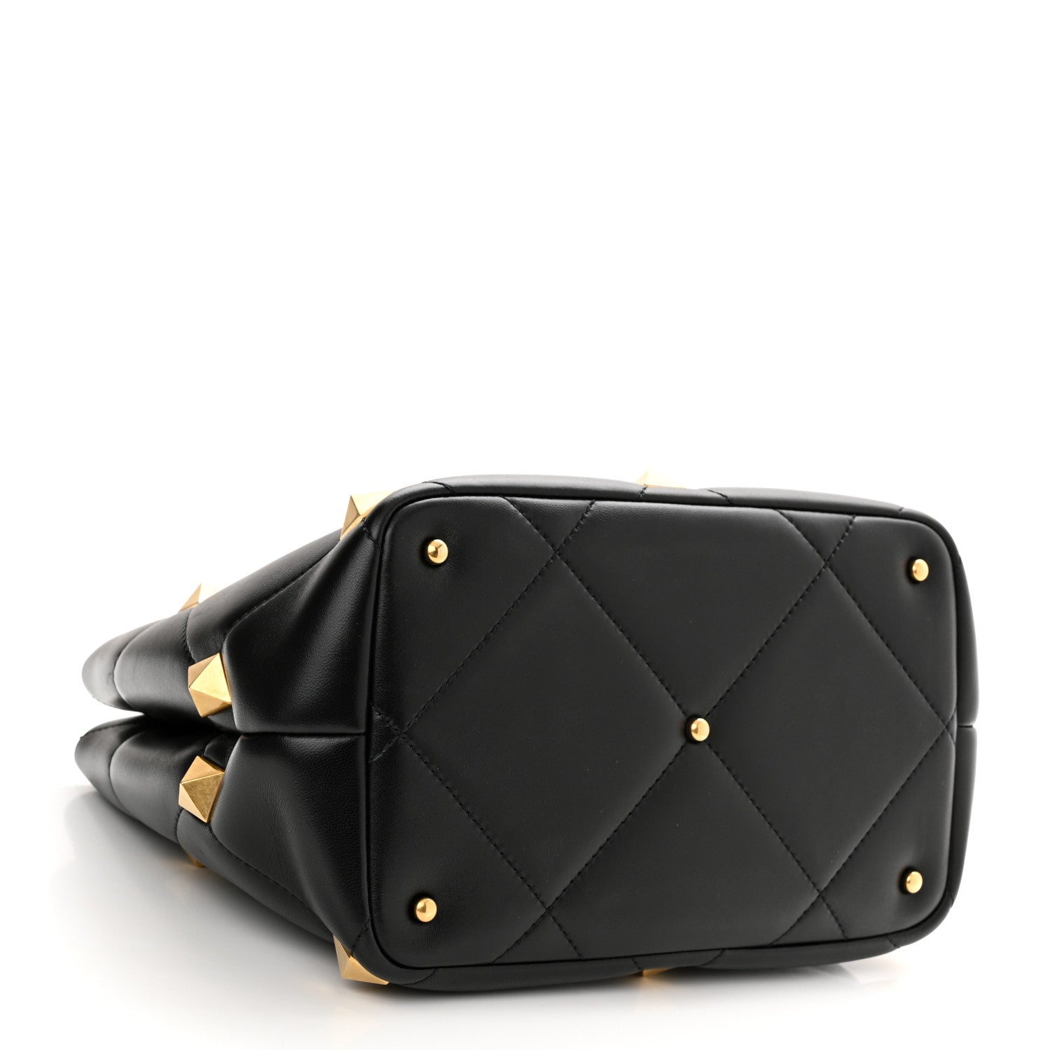 Valentino Garavani Nappa Roman Stud The Handle Bag Black 4 of 9