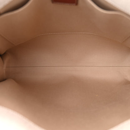 Chloe Cotton Calfskin Medium Woody Ribbon Tote White Brown 5 of 10