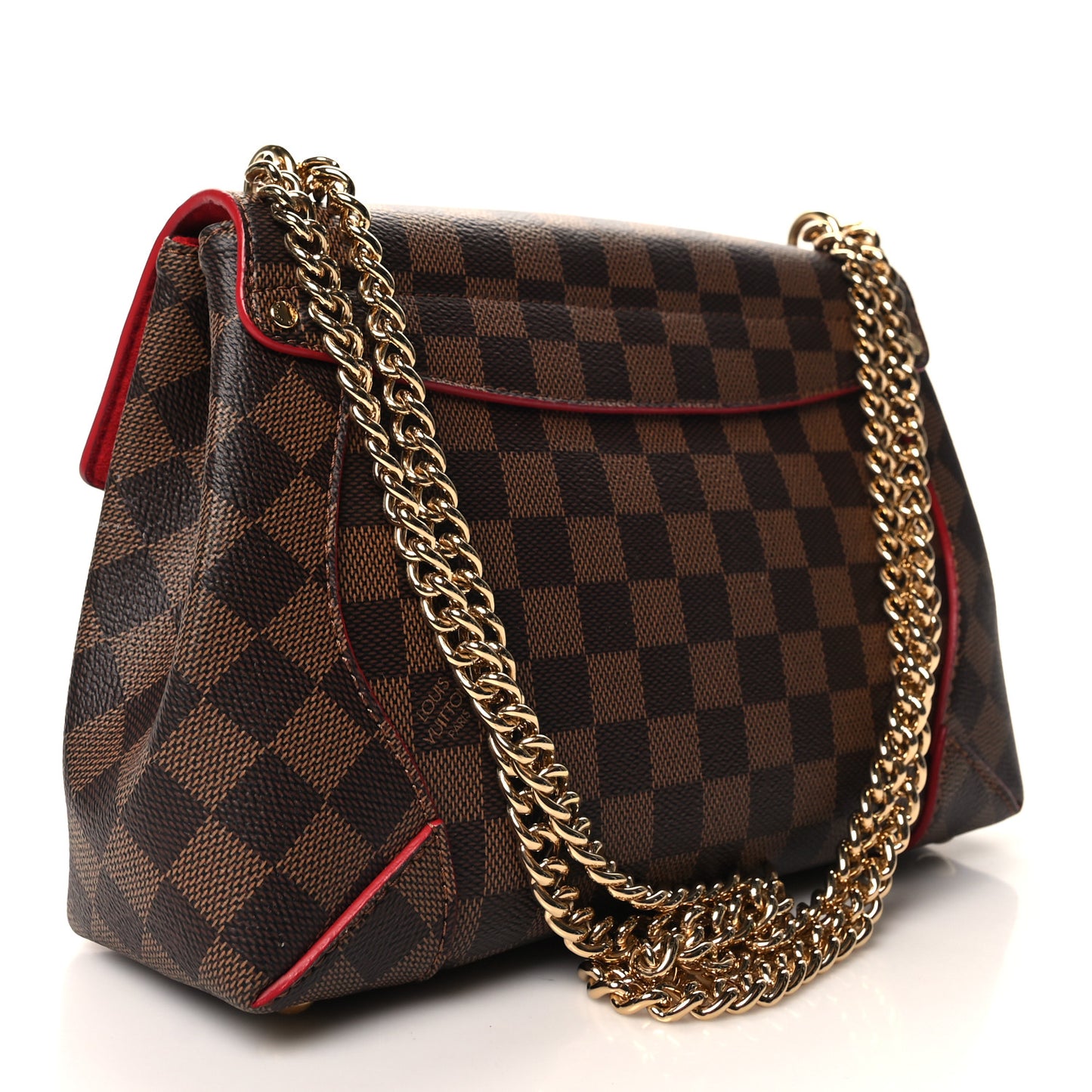 Damier Ebene Caissa Clutch Cherry