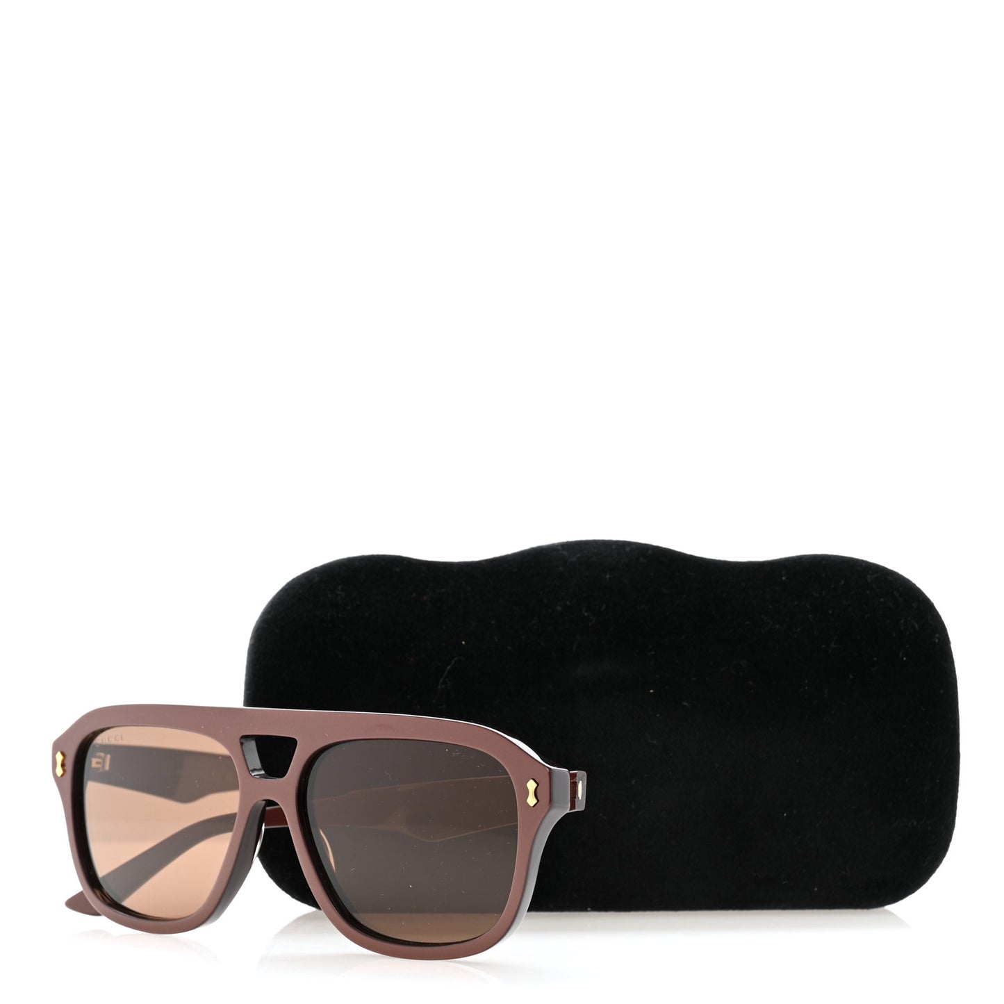 Acetate Aviator Sunglasses GG1263S Burgundy