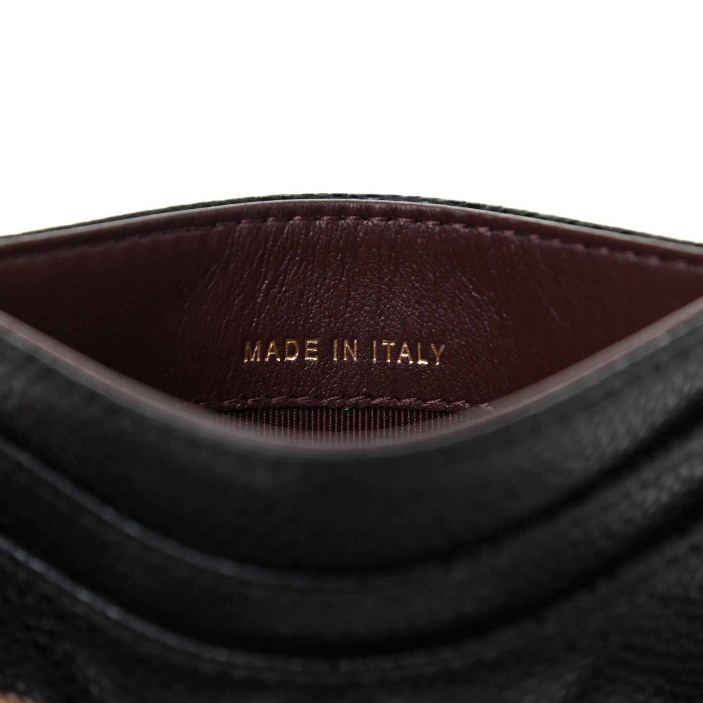 Caviar Quilted Card Holder Black