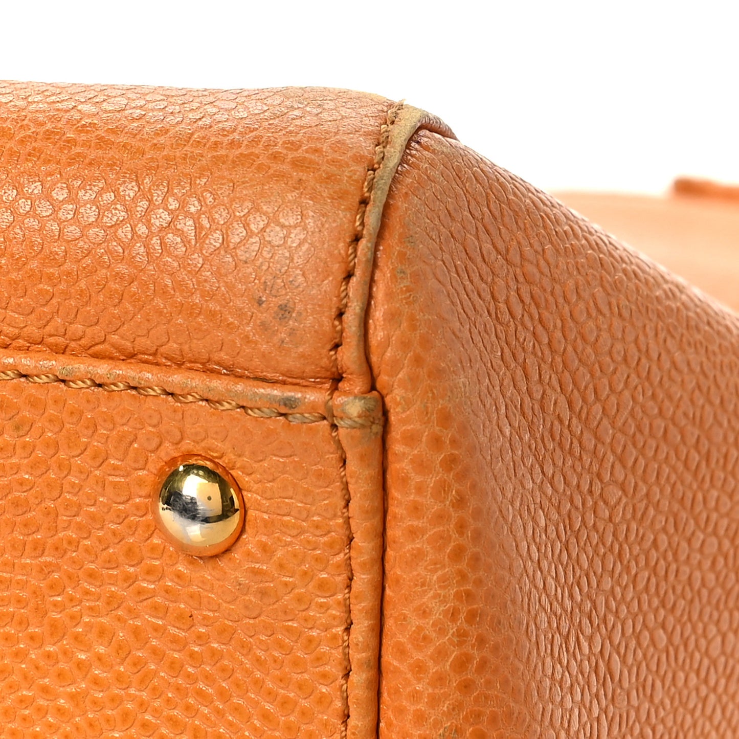 Caviar Large CC Shoulder Bag Orange