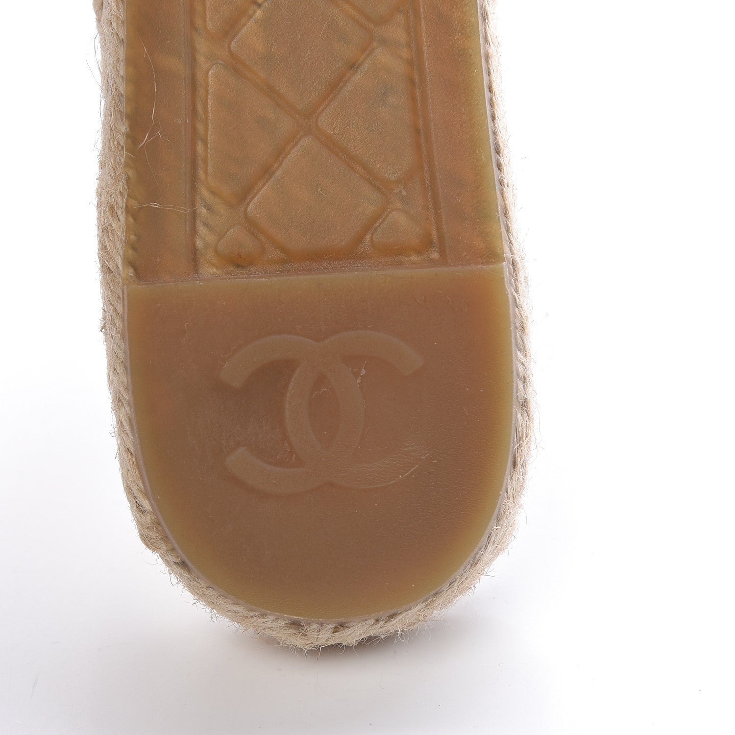 Chanel Iridescent Goatskin CC Espadrille Mules 36 Ivory Black 9 of 13