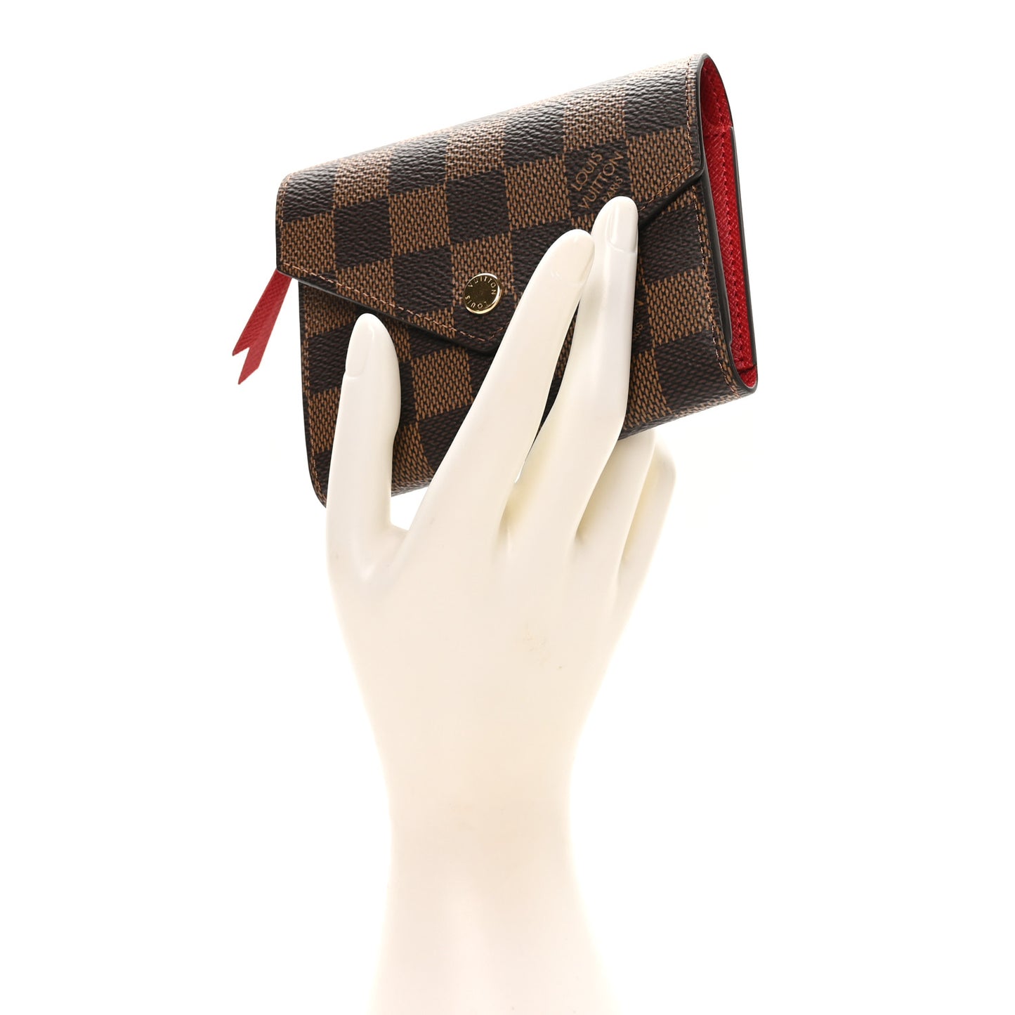 Damier Ebene Victorine Wallet Red