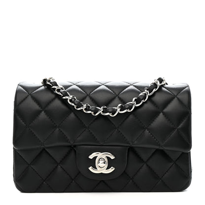 Chanel Lambskin Quilted Mini Rectangular Flap Black 1 of 11