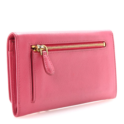 Prada Saffiano Metal Wristlet Peonia 3 of 8