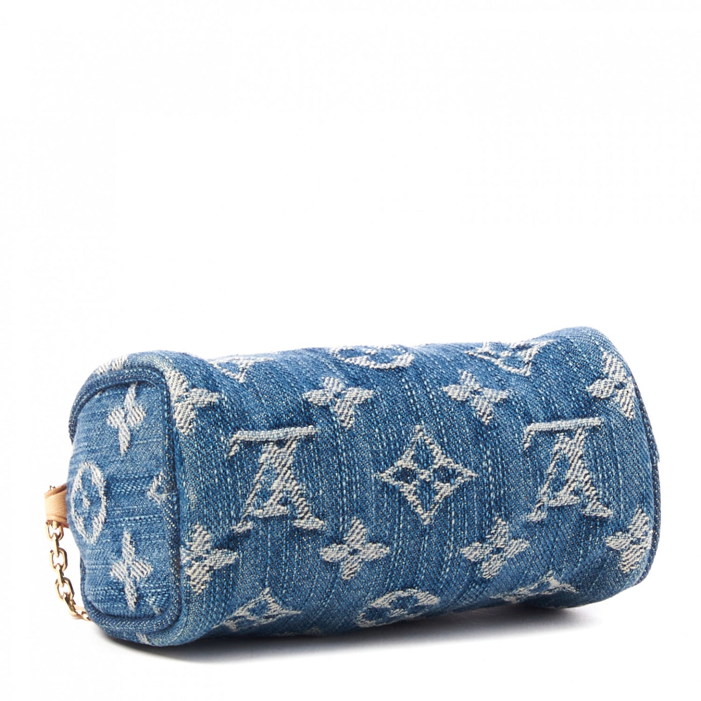 Monogram Denim Pochette Speedy PM Key Holder Blue