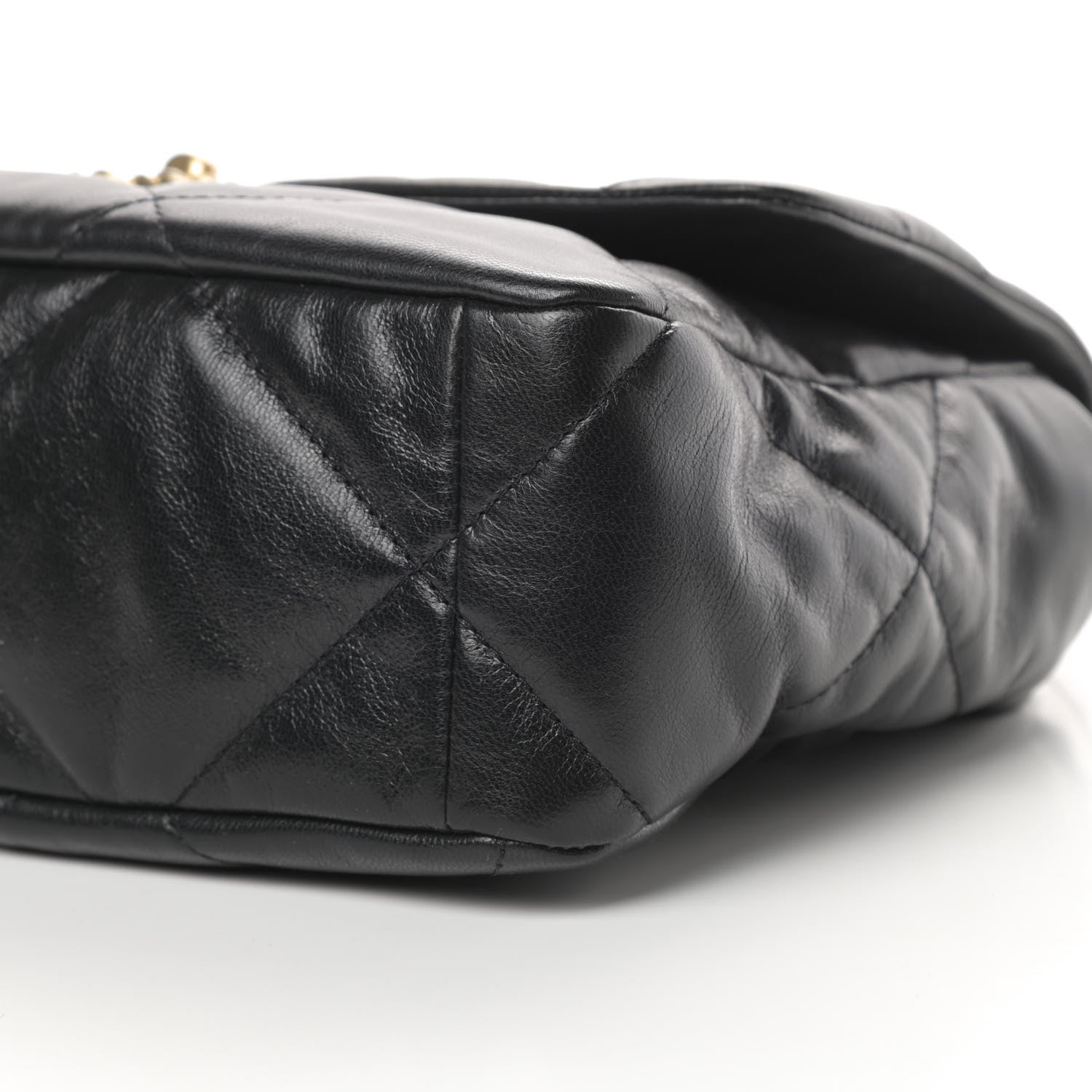 Chanel Goatskin Quilted Large Chanel 19 Flap Black 11 of 13