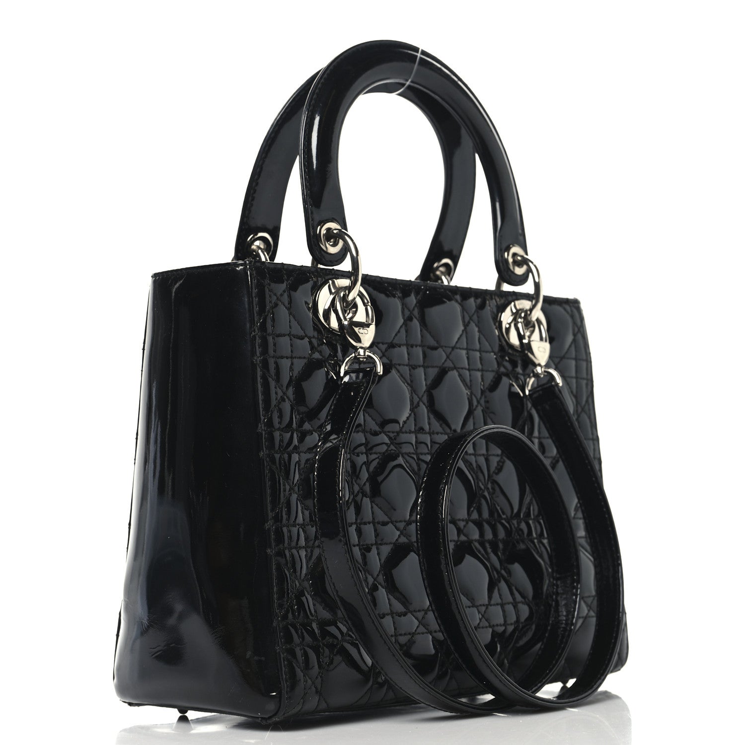 Christian Dior Patent Cannage Medium Lady Dior Black 3 of 11