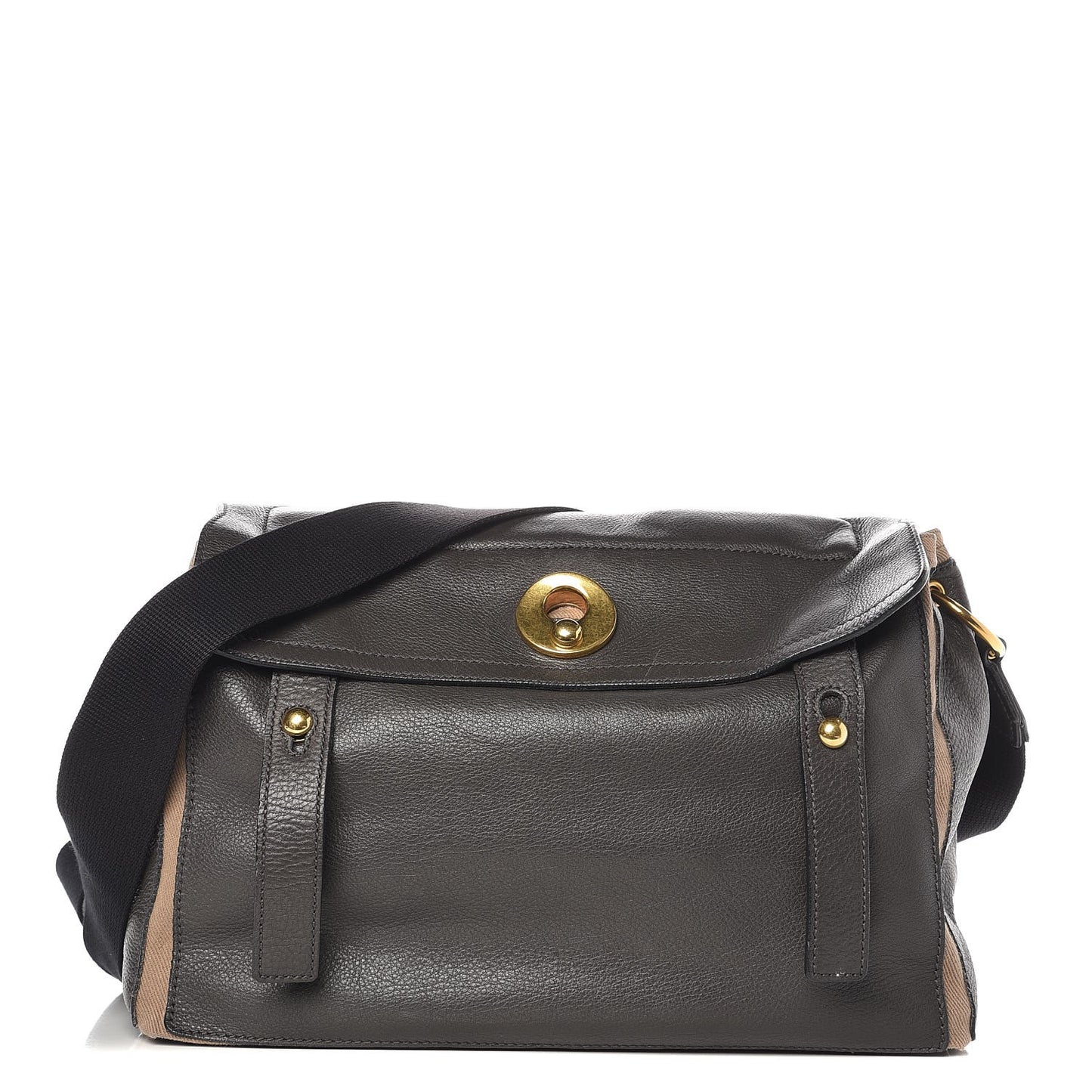 Calfskin Muse Two Messenger Grey