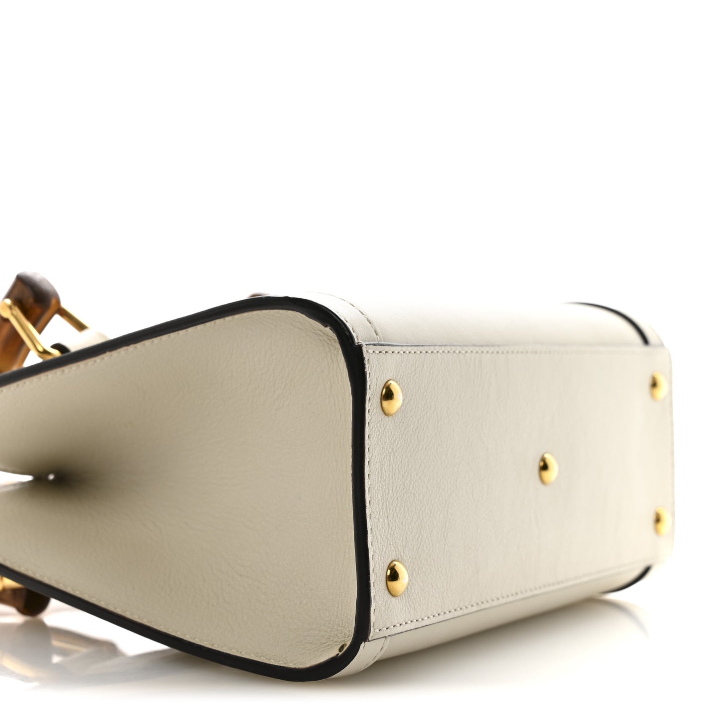 Wonka Grain Calfskin Mini Diana Tote Bag Mystic White