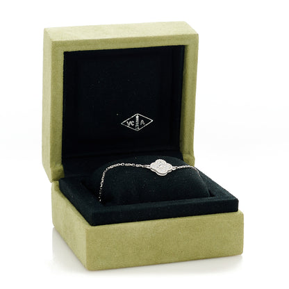 Van Cleef & Arpels 18K White Gold Diamond Sweet Alhambra Bracelet 5 of 5