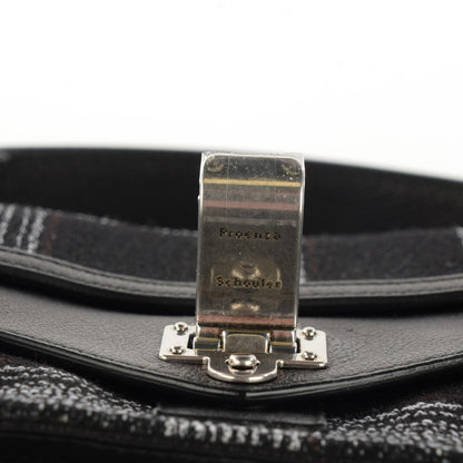 Proenza Schouler Jacquard Plaid Tiny PS1 Satchel Black White 7 of 11