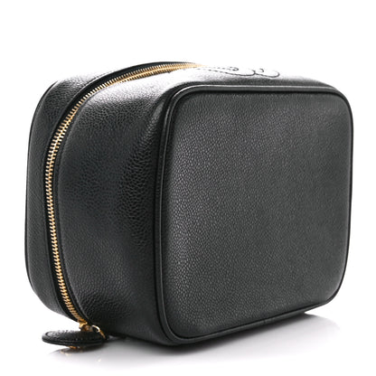 Chanel Caviar Vanity Cosmetic Case Black 4 of 10