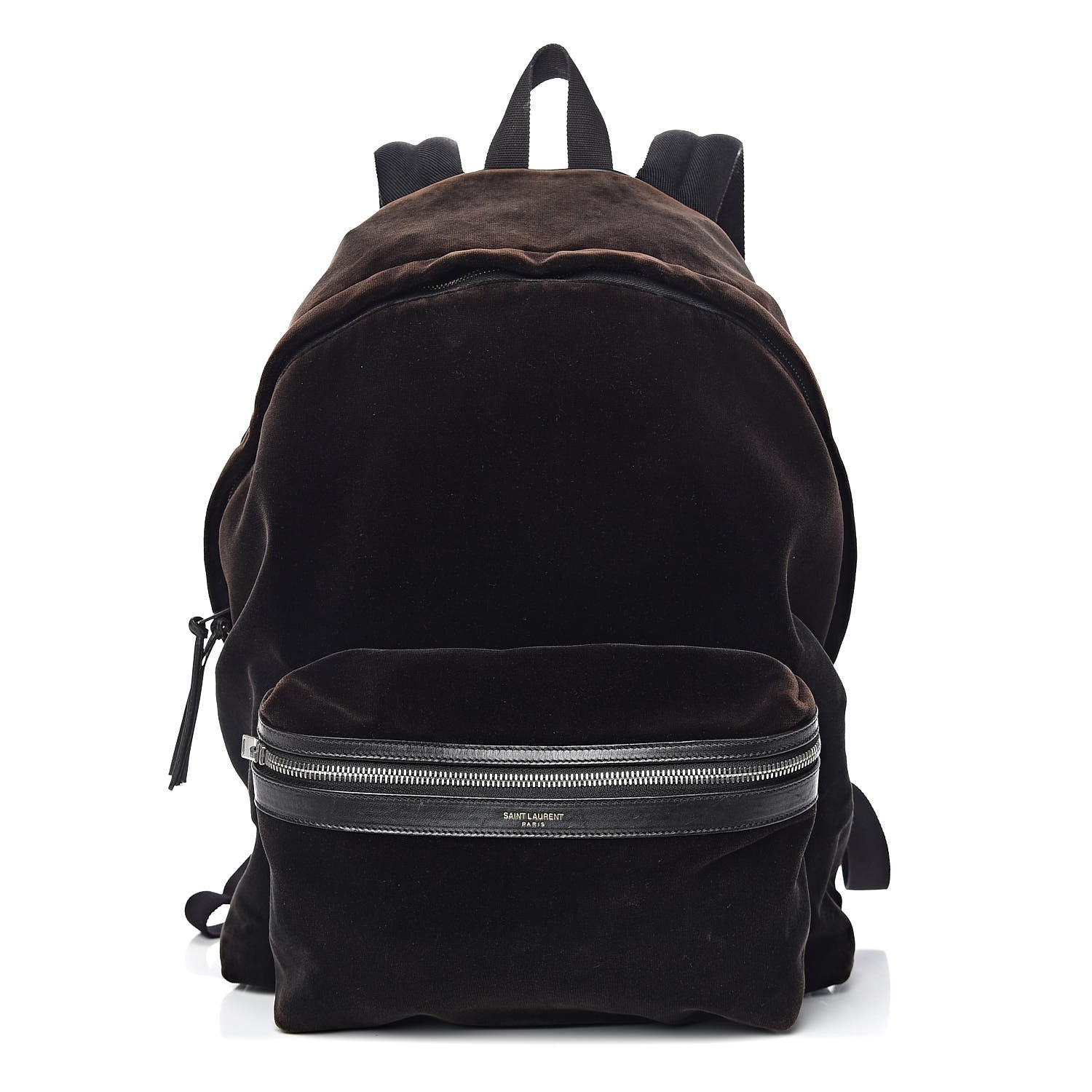 Saint Laurent Velvet City Backpack Black 1 of 13