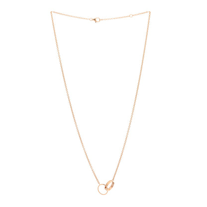 Cartier 18K Pink Gold Interlocking LOVE Necklace 2 of 5