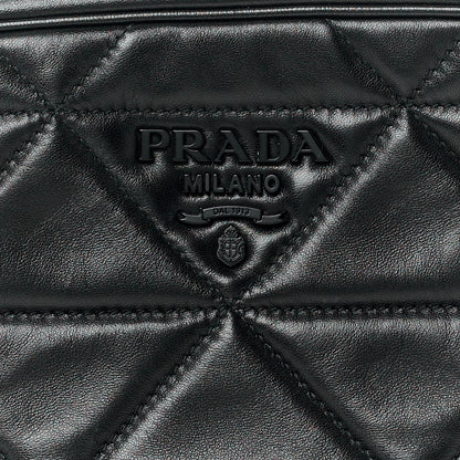 Prada Nappa Triangle Stitched Spectrum Camera Bag Black 8 of 13