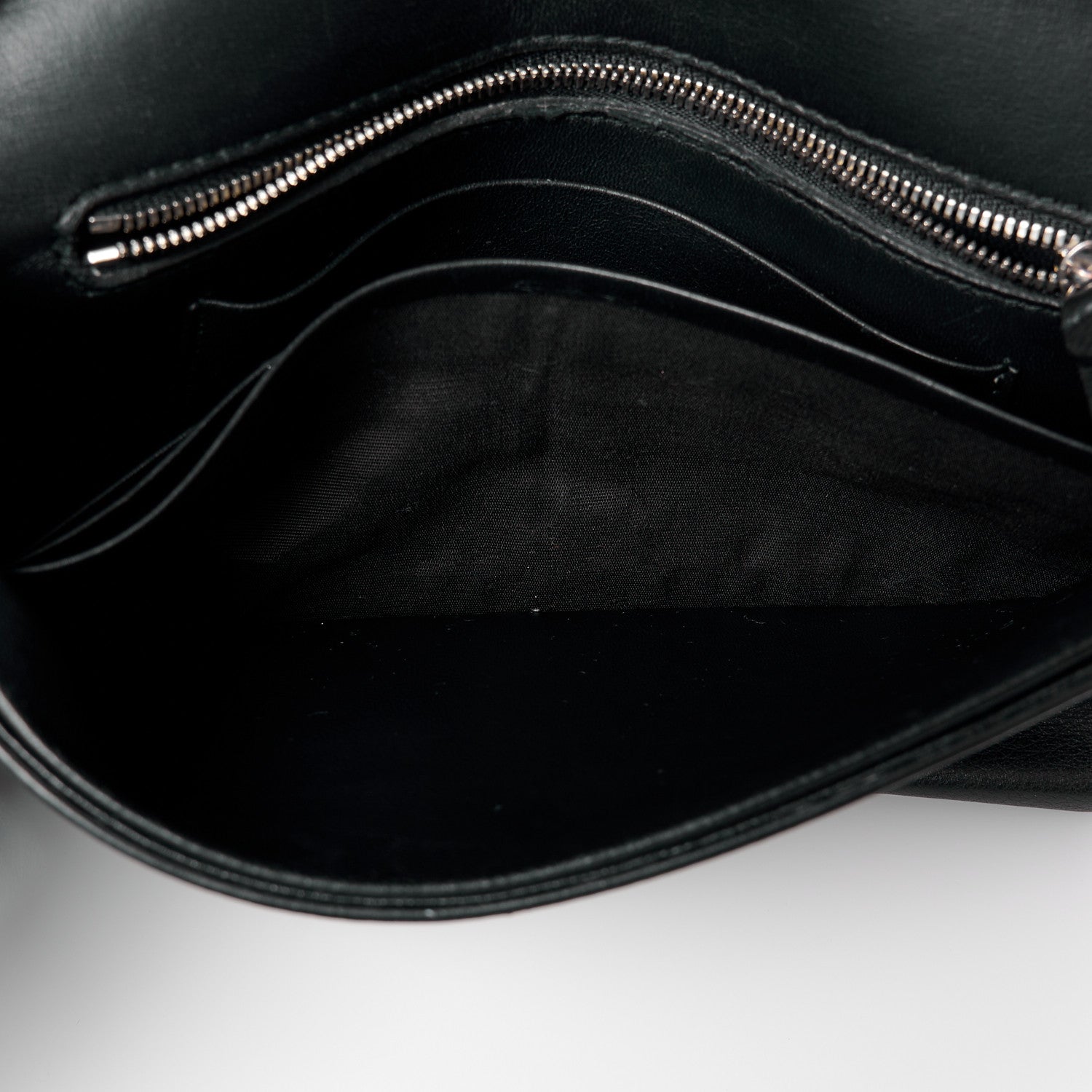 Balenciaga Pebbled Calfskin Logo Everyday Flap Chain Wallet Black 8 of 14