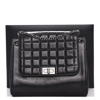 Chanel Lambskin Chocolate Bar Accordion Flap Black 9 of 9
