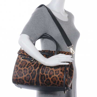 Jimmy Choo Calf Hair Leopard Print Medium Rosalie Satchel 2 of 8