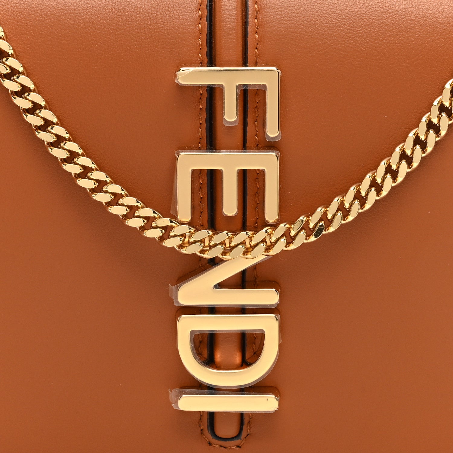 Fendi Vitello Grace Matte Fendigraphy Wallet on Chain Cuoio 9 of 11
