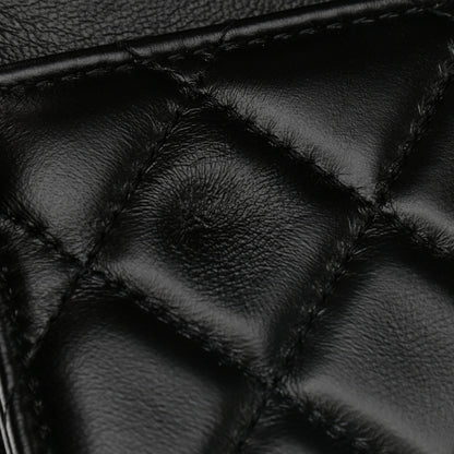 Chanel Lambskin Quilted Chain Around Wallet On Chain WOC Black 11 of 11