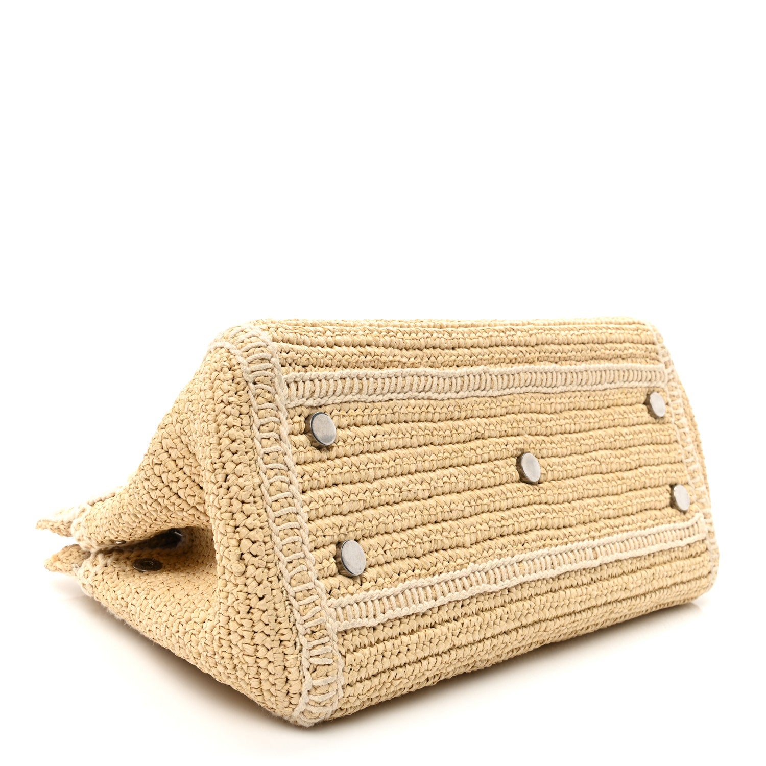 Saint Laurent Raffia Small Rive Gauche Cabas Naturale 4 of 8
