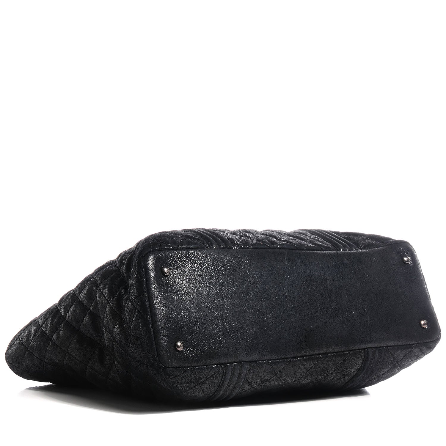 Chanel Goatskin Large Gentle Boy Shopping Tote Black 4 of 7