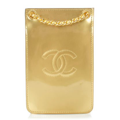 Chanel Patent Crossbody CC Phone Holder Gold 1 of 7