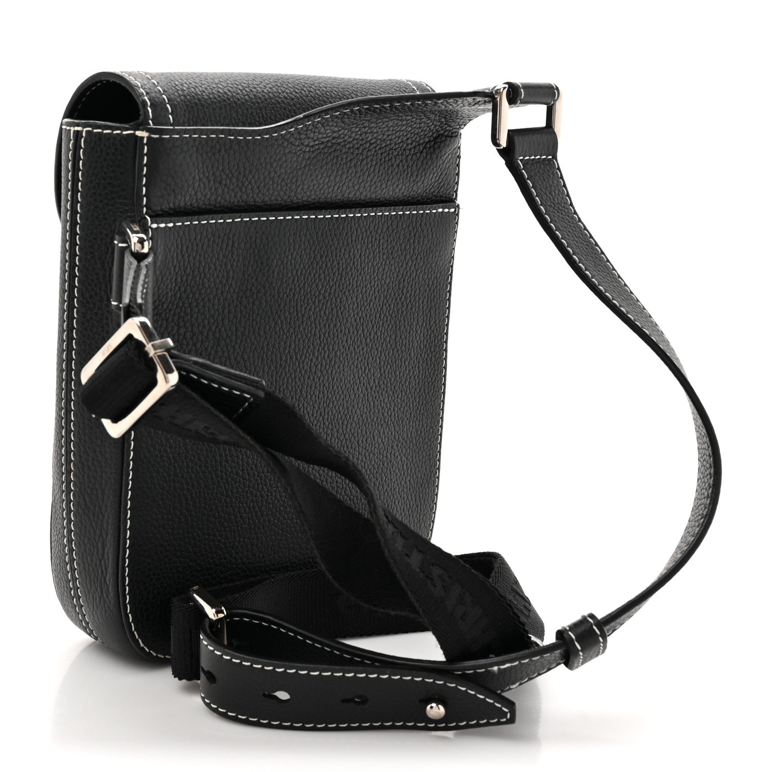 Christian Dior X SHAWN STUSSY Grained Calfskin Saddle Messenger Bag Black 3 of 11