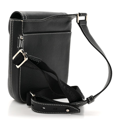 Christian Dior X SHAWN STUSSY Grained Calfskin Saddle Messenger Bag Black 3 of 11