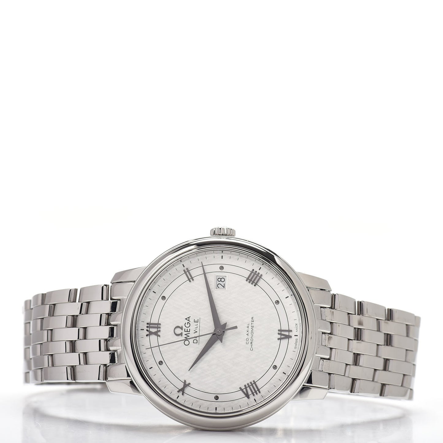 Stainless Steel Diamond 40mm De Ville Co-Axil Chronometer Automatic Watch 424.10.40.20.02.005