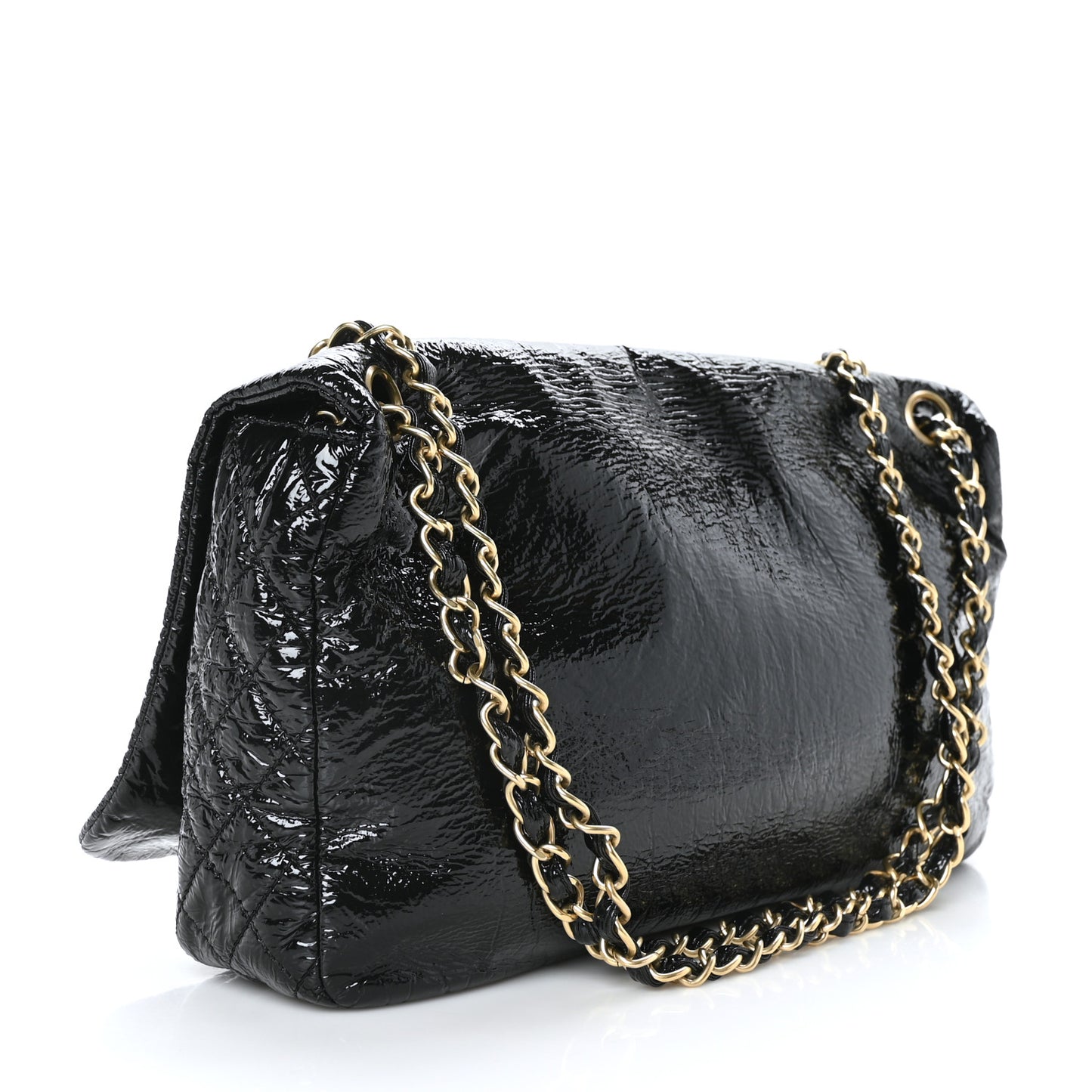 Vinyl Medium Rock and Chain Flap Black