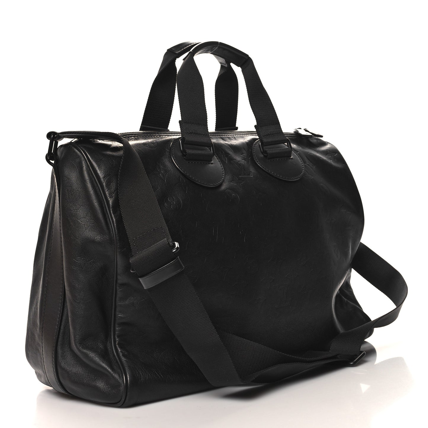 Calfskin Shadow Monogram Mens Speedy Bandouliere 40