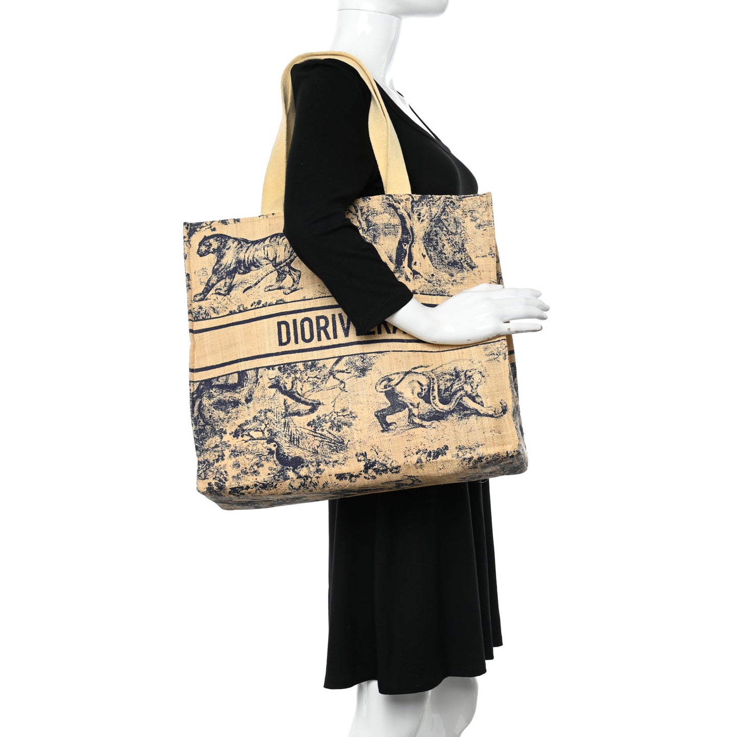 Straw Dioriviera Tote Beige