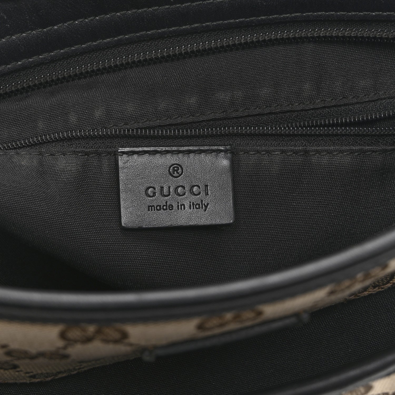 Gucci GG Monogram Web Flat Messenger Bag Black 6 of 11