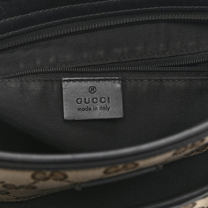 Gucci GG Monogram Web Flat Messenger Bag Black 6 of 11