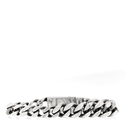 Saint Laurent Metal Curb Chain Bracelet Oxidized Silver 4 of 8
