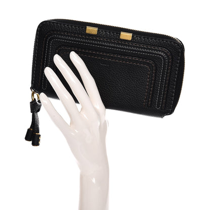 Chloe Grained Calfskin Marcie Long Zip Around Wallet Black 2 of 7